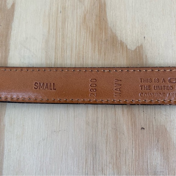 Coach Blue and Tan Leather Belt - Picture 5 of 5